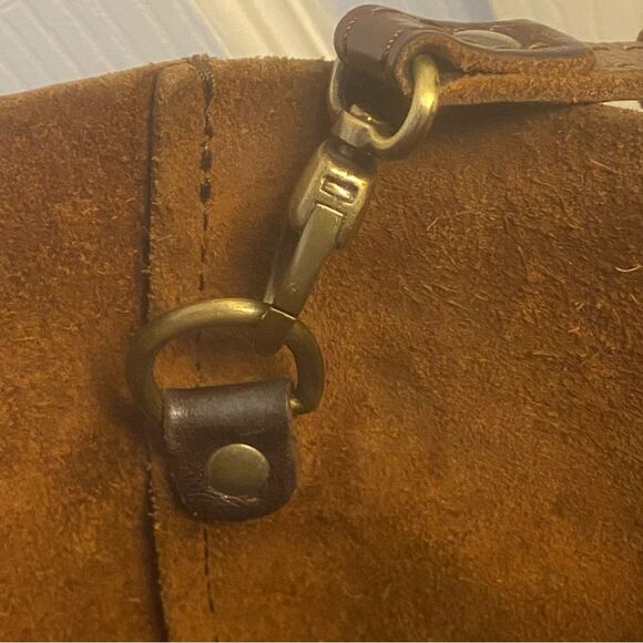 Portland Leather Goods Brown Crossbody Tote Handbag - Picture 8 of 8